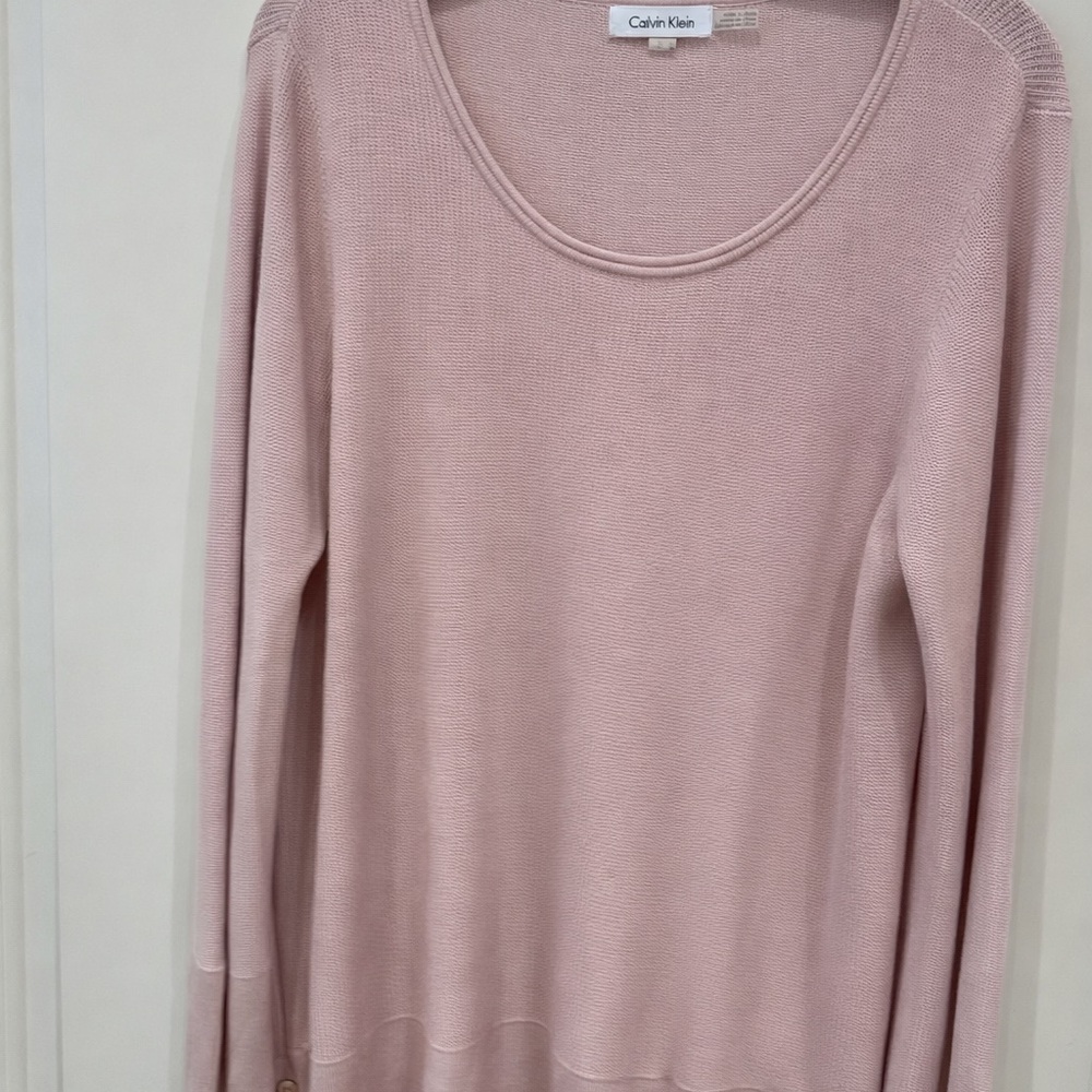 Calvin Klein Pink Scoop Neck Sweater